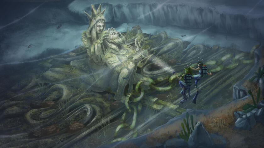 chara design search, concept art, digital painting